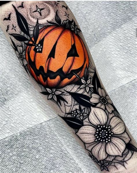 You can do this by adding some bolder outlines than the traditional one, making it bigger, or adding some color. . Neo traditional halloween tattoo